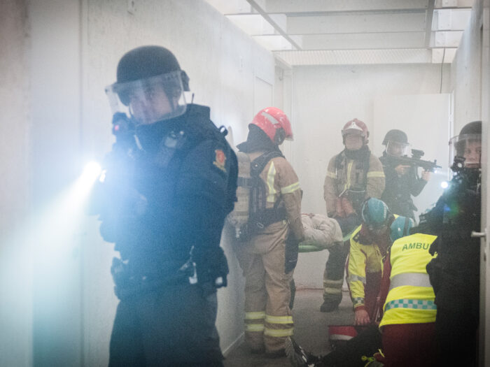 Emergency exercise – first responders in action
