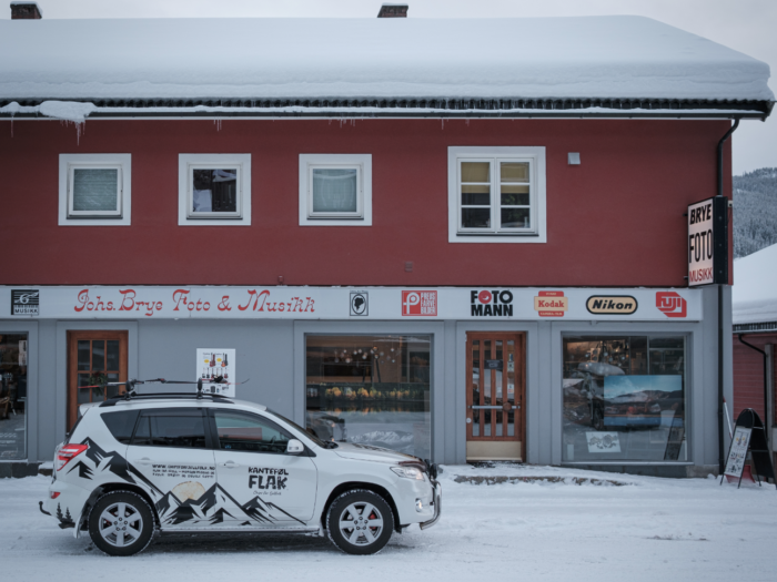 Branded company car in a street setting